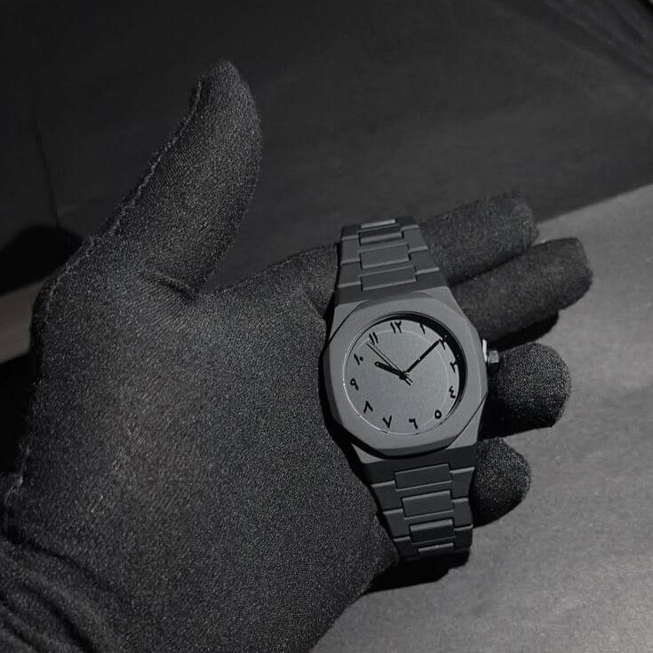 Full Black Aura Quartz Watch – Sleek, Minimal & Premium Finish for Men