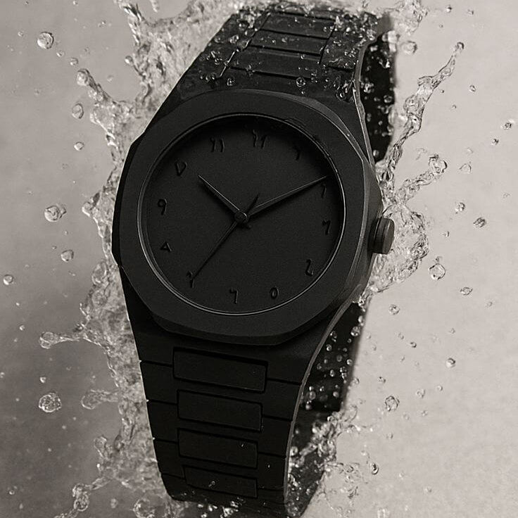 Full Black Aura Quartz Watch – Sleek, Minimal & Premium Finish for Men