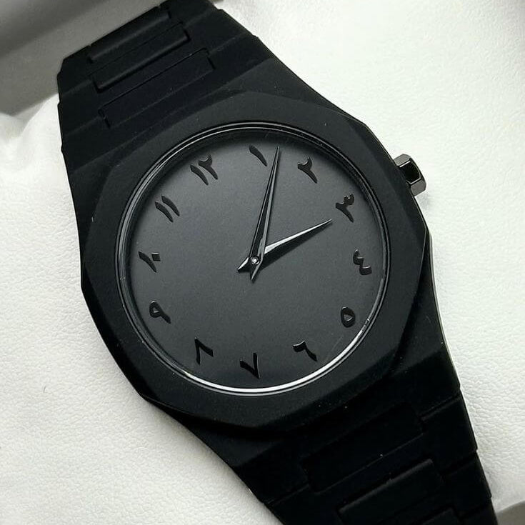 Full Black Aura Quartz Watch – Sleek, Minimal & Premium Finish for Men